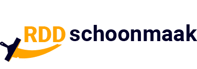 Logo van RDD schoonmaak met raamwisser als beeldmerk